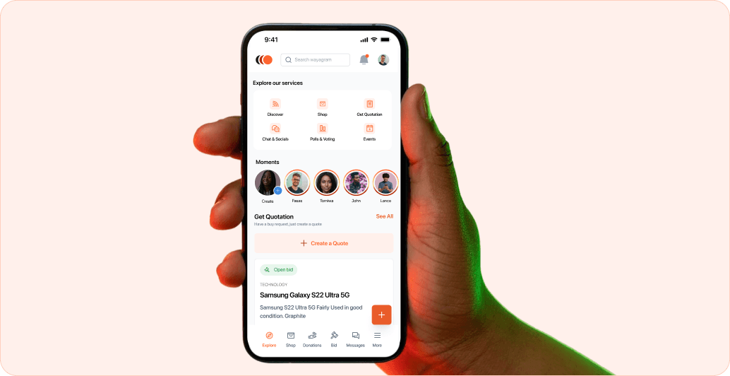 App interface